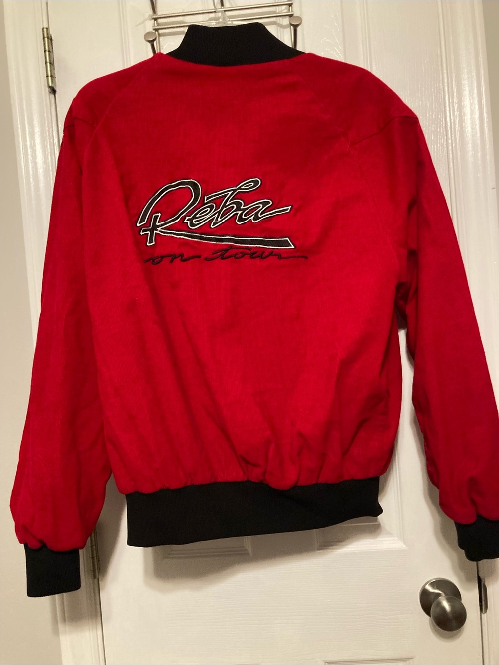 Vintage Y2K Reba McEntire Red Corduroy Tour Jacket